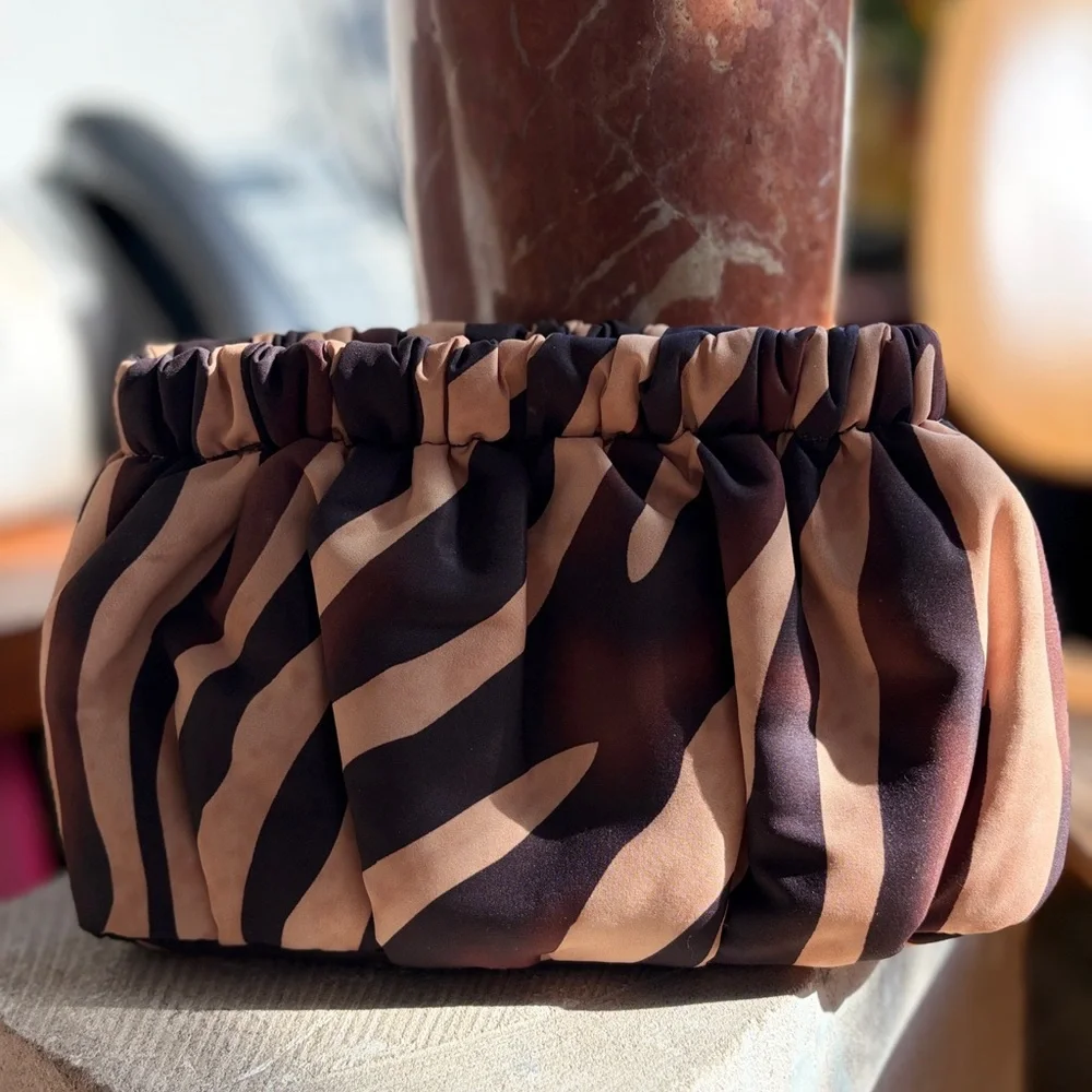 Vince Camuto Brown Zebra Women's Clutch. - Picture 2 of 4